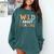 Wild About Reading Animal Bookworm Library Book Lover Reader Comfort Colors Sweatshirt Chalky Mint