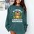 Women's Wild About Reading Book Reader Lion Zoo Animals Kids Comfort Colors Sweatshirt Chalky Mint