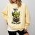 100 Book Goblin Cute Book Reader And Library Lover Comfort Colors Sweatshirt Blue Spruce