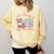 100 Days Of Coffee And Chaos Coquette Bow Book Apple Comfort Colors Sweatshirt Blue Spruce