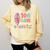 100th Day Of School Teacher Women Floral Books Comfort Colors Sweatshirt Blue Spruce