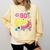 80's Girl Roller Skates Skating Eighties 1980s Nostalgia Comfort Colors Sweatshirt Blue Spruce