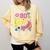 80's Girl Roller Skates Skating Eighties 1980s Nostalgia Comfort Colors Sweatshirt Blue Spruce