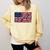 America US Flag Books Library Reading For Book Lover Reader Comfort Colors Sweatshirt Blue Spruce