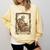 The Aunt Tarot Card Women Skeleton Aunty Book Lover Comfort Colors Sweatshirt Blue Spruce