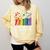 Awesome Like My Daughter Books Floral Proud Mom Women Comfort Colors Sweatshirt Blue Spruce