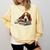 Basset Hound Books Dog Breed Graphic Comfort Colors Sweatshirt Blue Spruce