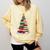 Book Christmas Tree Book Lover Teacher Librarian Comfort Colors Sweatshirt Blue Spruce