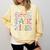 Book Fair Vibes Groovy Retro Reading Comfort Colors Sweatshirt Blue Spruce