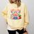 Book Lover Reading Pig Comfort Colors Sweatshirt Blue Spruce