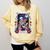 Book Lover Tarot Card The Reader Mystic Skeleton Comfort Colors Sweatshirt Blue Spruce