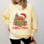 Book Reading Just Waiting For Christmas Gingerbread Comfort Colors Sweatshirt Blue Spruce