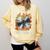 Buffering Glitched CD On Fire 2000s Nostalgia Comfort Colors Sweatshirt Blue Spruce