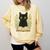 Cat Reading Book Flowers Comfort Colors Sweatshirt Blue Spruce