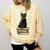 Cat Sitting On Books Comfort Colors Sweatshirt Blue Spruce Cat Sitting On Books Comfort Colors Sweatshirt Blue Spruce