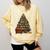 Christmas Tree Bookshelf Book Lover Library Comfort Colors Sweatshirt Blue Spruce