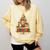 Christmas Tree Bookshelf Book Lover Library Men Women Kids Comfort Colors Sweatshirt Blue Spruce