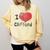 Clifford The Big Red Dog I Heart Clifford Childrens Books Comfort Colors Sweatshirt Blue Spruce
