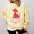 Clifford The Big Red Dog Pink Text With Bow Illustrated Book Comfort Colors Sweatshirt Blue Spruce
