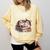 Coffee Cats And Books Cozy Calico Reader Love Cute Cat Comfort Colors Sweatshirt Blue Spruce