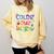 Color Our World Summer Reading 2025 Boho Wildflower Book Comfort Colors Sweatshirt Blue Spruce