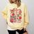 Coquette Teacher School Supplies Bows Books Globe Apple Cute Comfort Colors Sweatshirt Blue Spruce