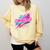 Cowabunga Retro 80s 90s Nostalgia Slang Neon Grunge Art Comfort Colors Sweatshirt Blue Spruce