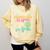Crochet And Reading Crocheter Bookish Crocheting Book Lover Comfort Colors Sweatshirt Blue Spruce