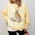 Cute Bunny Reading Book Glasses Bookworm Comfort Colors Sweatshirt Blue Spruce
