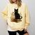 Cute Cat Book Flowers Comfort Colors Sweatshirt Blue Spruce Cute Cat Book Flowers Comfort Colors Sweatshirt Blue Spruce
