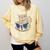 Cute Cat Reading Books With Tea Comfort Colors Sweatshirt Blue Spruce