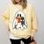 Cute Ghost Cat Reading Book Spooky Season Halloween Costume Comfort Colors Sweatshirt Blue Spruce