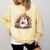 Cute Ghost Drinking Coffee Halloween Reading Book Retro Comfort Colors Sweatshirt Blue Spruce