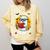 Cute Ghost Reading Book Retro Halloween Librarian Comfort Colors Sweatshirt Blue Spruce