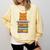 Cute Orange Tabby Cat Reading On Pile Of Books Comfort Colors Sweatshirt Blue Spruce