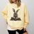 Cute Rabbit Bunny Book Lover Comfort Colors Sweatshirt Blue Spruce