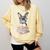 Cute Reading Bunny With Glasses Books Reader Book Bookworm Comfort Colors Sweatshirt Blue Spruce