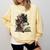 Dog Book Flower Comfort Colors Sweatshirt Blue Spruce