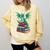 Dragon Reading Books Fantasy Lovers Mythical Creatures Comfort Colors Sweatshirt Blue Spruce