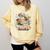 Easily Distracted By Books Book Wildflowers Book Lovers Comfort Colors Sweatshirt Blue Spruce