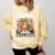 Easily Distracted By Cats And Books Book Lover Cat Comfort Colors Sweatshirt Blue Spruce