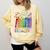 Equality Hurts No One Book Flower Rainbow Pride Month LGBTQ Comfort Colors Sweatshirt Blue Spruce