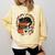Fall Book Teacher Cat Books Halloween Autumn Librarian Comfort Colors Sweatshirt Blue Spruce