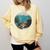 Fish Bowl Frutiger Aero Y2K Retro Vibes Comfort Colors Sweatshirt Blue Spruce