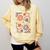 Floral Pride & Prejudice Barely Tolerable Book Lover Bookish Comfort Colors Sweatshirt Blue Spruce