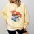 Fox Reading Book Pajama Sleep Comfort Colors Sweatshirt Blue Spruce