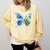 Frutiger Aero Aesthetic Butterfly Computer Fishes Scenery Raglan Baseball Tee Comfort Colors Sweatshirt Blue Spruce