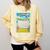 Frutiger Aero Aesthetic Rainbow Glitch Art Comfort Colors Sweatshirt Blue Spruce