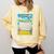 Frutiger Aero Aesthetic Rainbow Glitch Art Premium Tri-Blend Comfort Colors Sweatshirt Blue Spruce