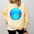 Frutiger Aero Aesthetic Tech Orb Fishes Comfort Colors Sweatshirt Blue Spruce